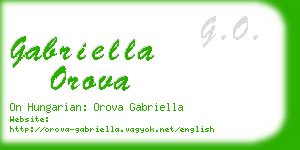 gabriella orova business card